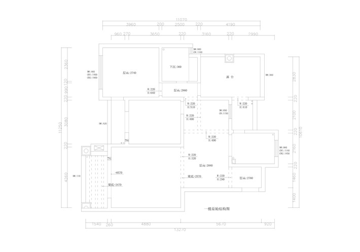 一樓原始結(jié)構(gòu)圖 一樓原始結(jié)構(gòu)圖